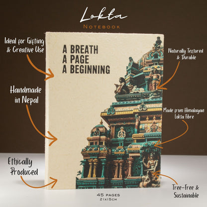 Grand carnet Lokta - A Breath - Comprend un marque-page