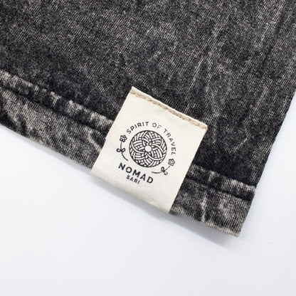 Nomad Sari Camiseta de algodón lavado a piedra - Rebel - Carbón - Grande