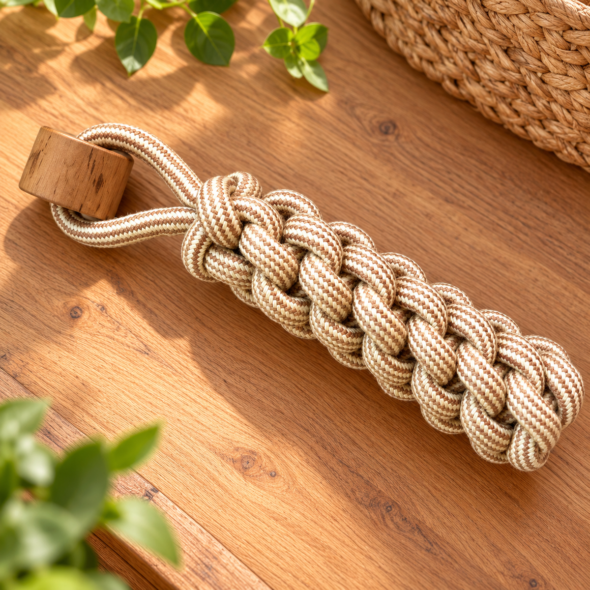 Juguetes PAW para mascotas – Mordedor de madera de café Lumberjack Pull
