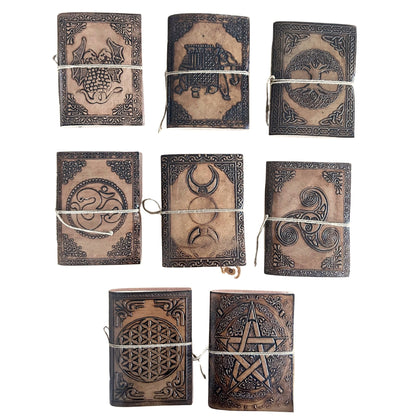 Carnets en cuir de style ésotérique assortis (6 x 4,5 pouces) - Vitrine