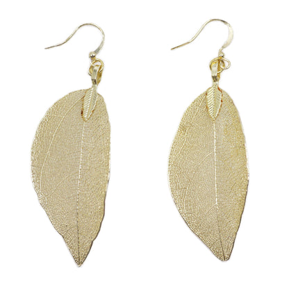Pendientes Hoja en Oro