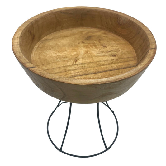 Erhöhte Teakholzschale 20 cm