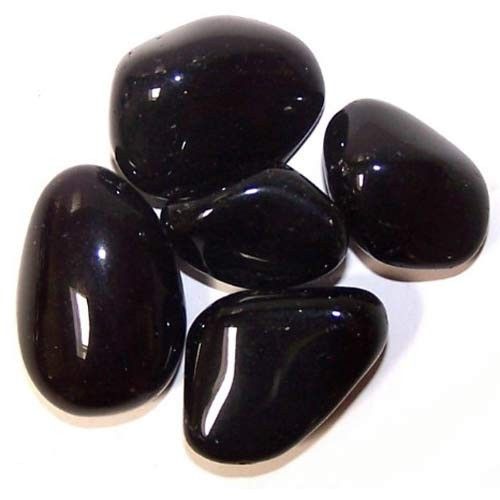 L Trommelsteine ​​- Schwarzer Obsidian