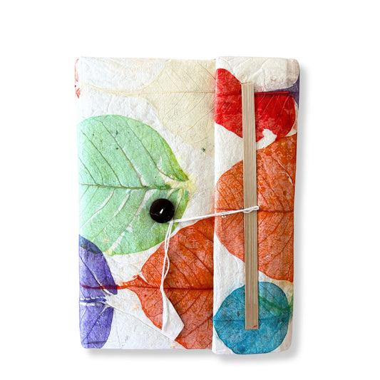 Mittleres Lokta-Notizbuch – Bodhi-Blatt (15 x 12 cm) – 45 Blätter (sortiert)