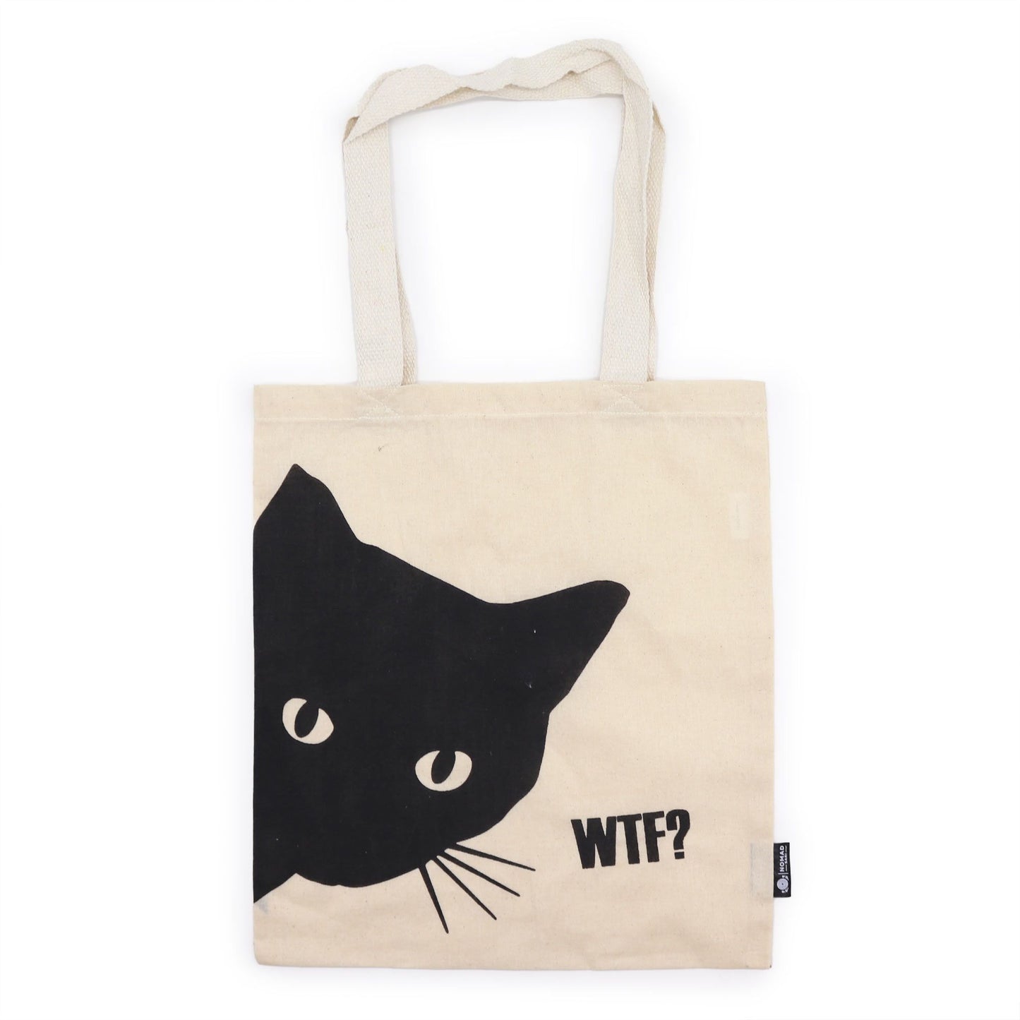 Sac Iconic Basic - Chat Noir - (40x36 cm) - Coton Naturel 113 g