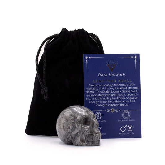 Gema Cráneo Lrg - Piedra Red Oscura- 50x40x30mm