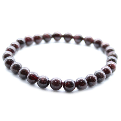Brazalete de Energía Granate Sangre 8mm