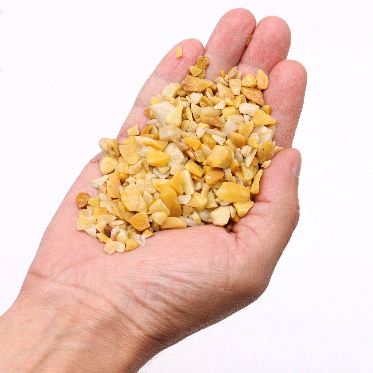 Éclats de quartz doré et éclats de pierres précieuses en vrac - 1 kg