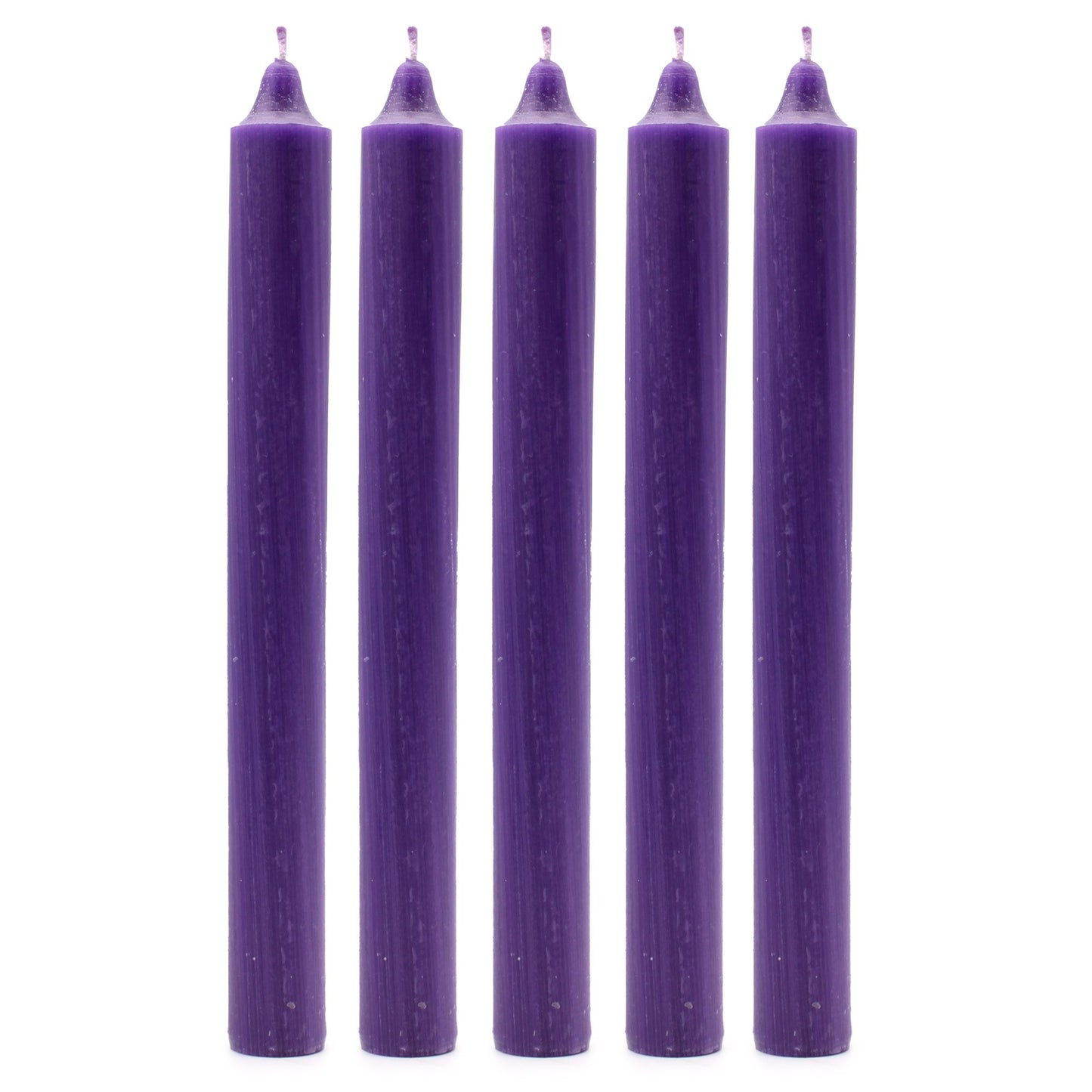 10 x Velas a Granel de Color Sólido - Morado Rústico - Paquete de 10