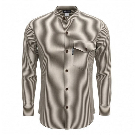 Nomad Sari Grandad Hemd - Steingrau - XL