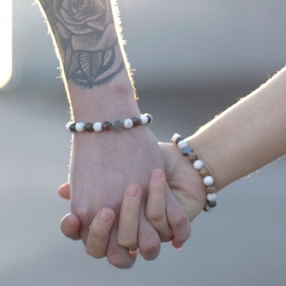 2 Pulseras con Piedras Preciosas - Arco Iris