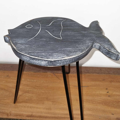 Mesa de Madera de Albasia - Grisáceo