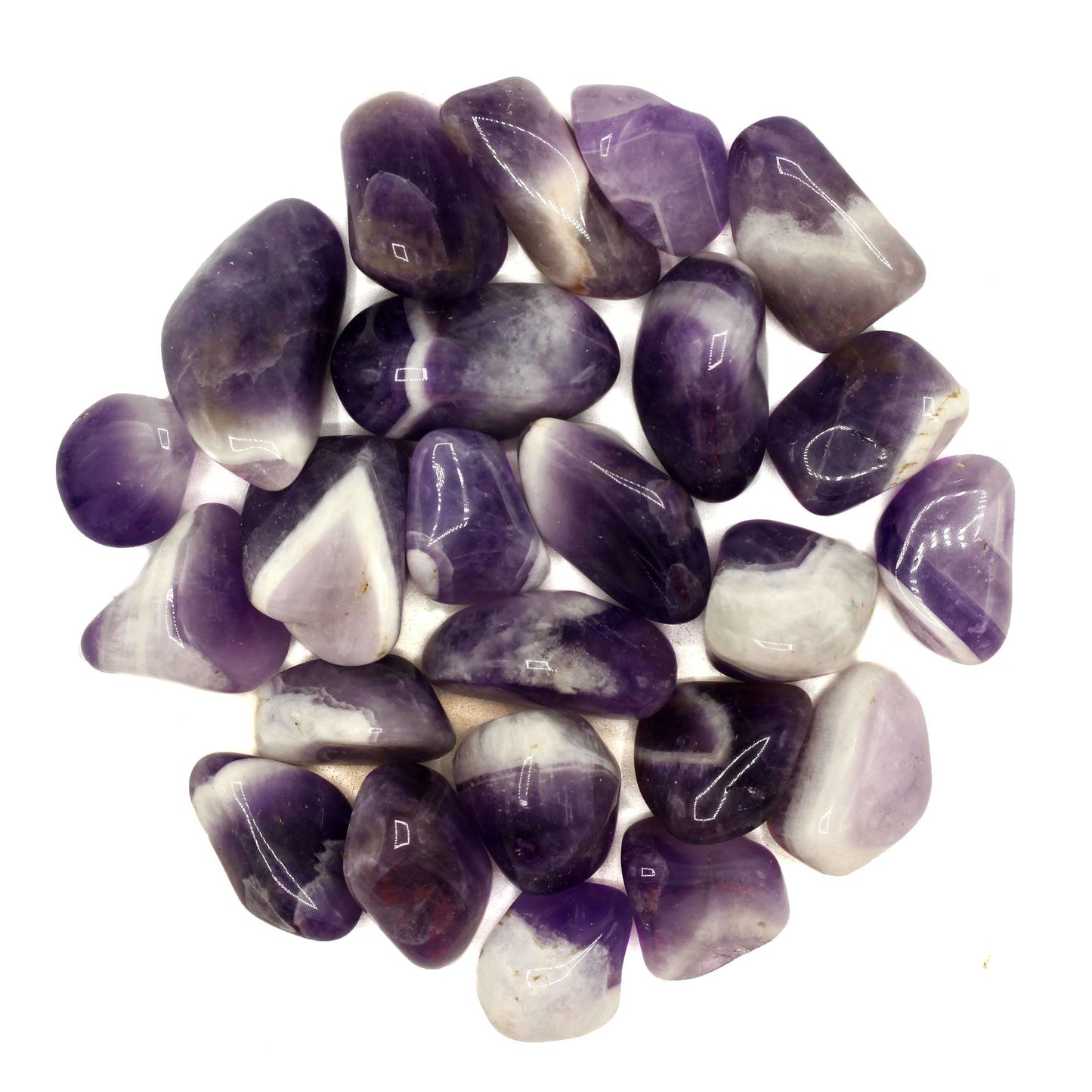 24 x Gebänderter Amethyst L (Klasse B)