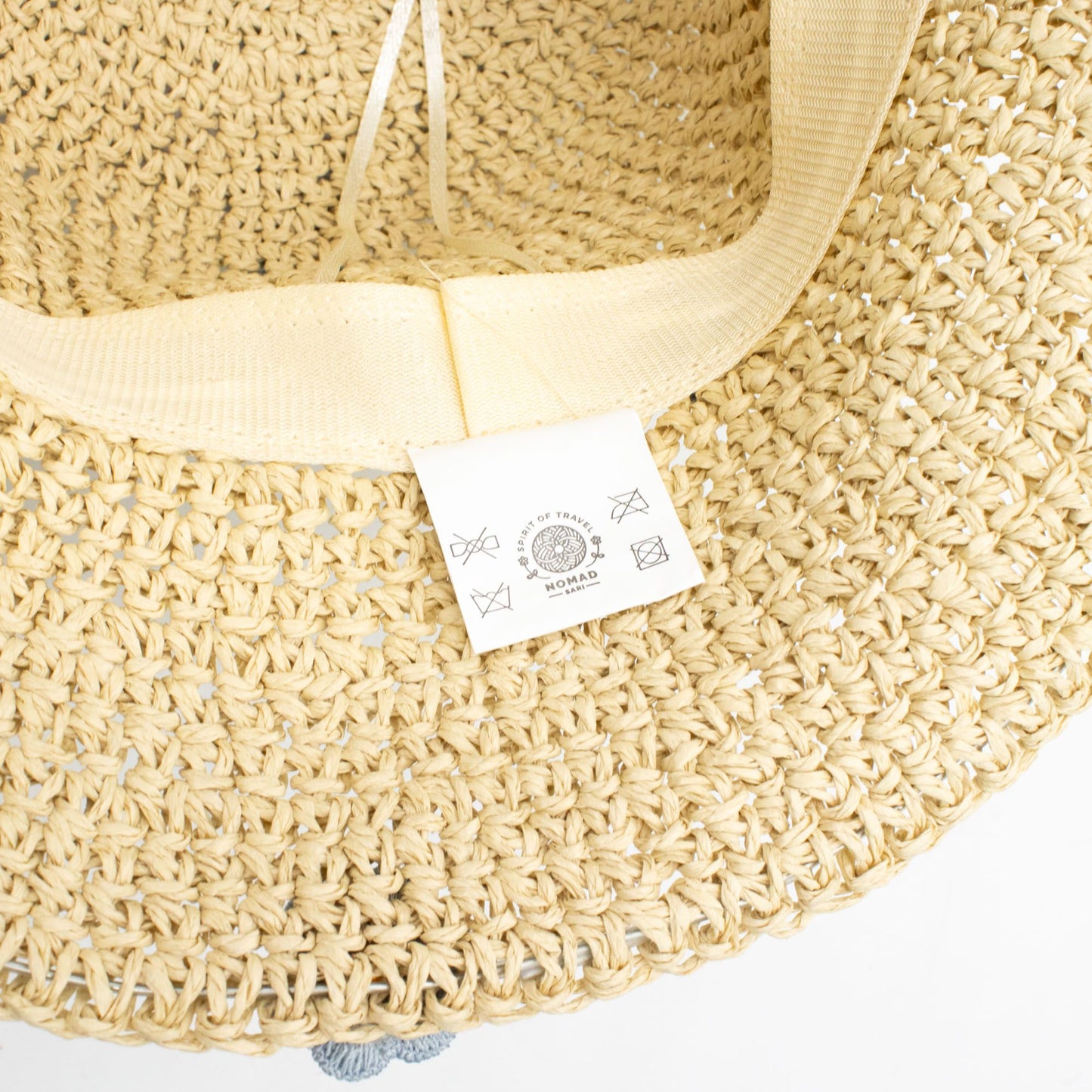 Nomad Sari Chapeau de paille à bord flexible pour le soleil - Café et Daiseys