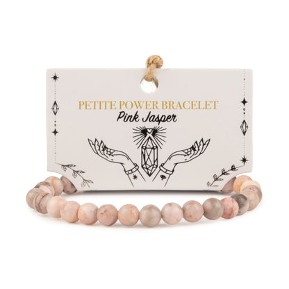 Pulsera de Poder Pequeña (17 cm x 6 mm) - jaspe rosa