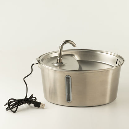Tazones para comida PAW - Fuente de agua eléctrica de 2.5 litros - USB - acero inoxidable (304)