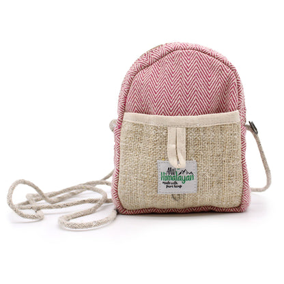 Hanf-Handytasche mit Seil - Zufällige Farbe