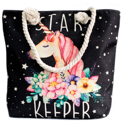 Bolso Shopper Asa Cuerda Unicornio