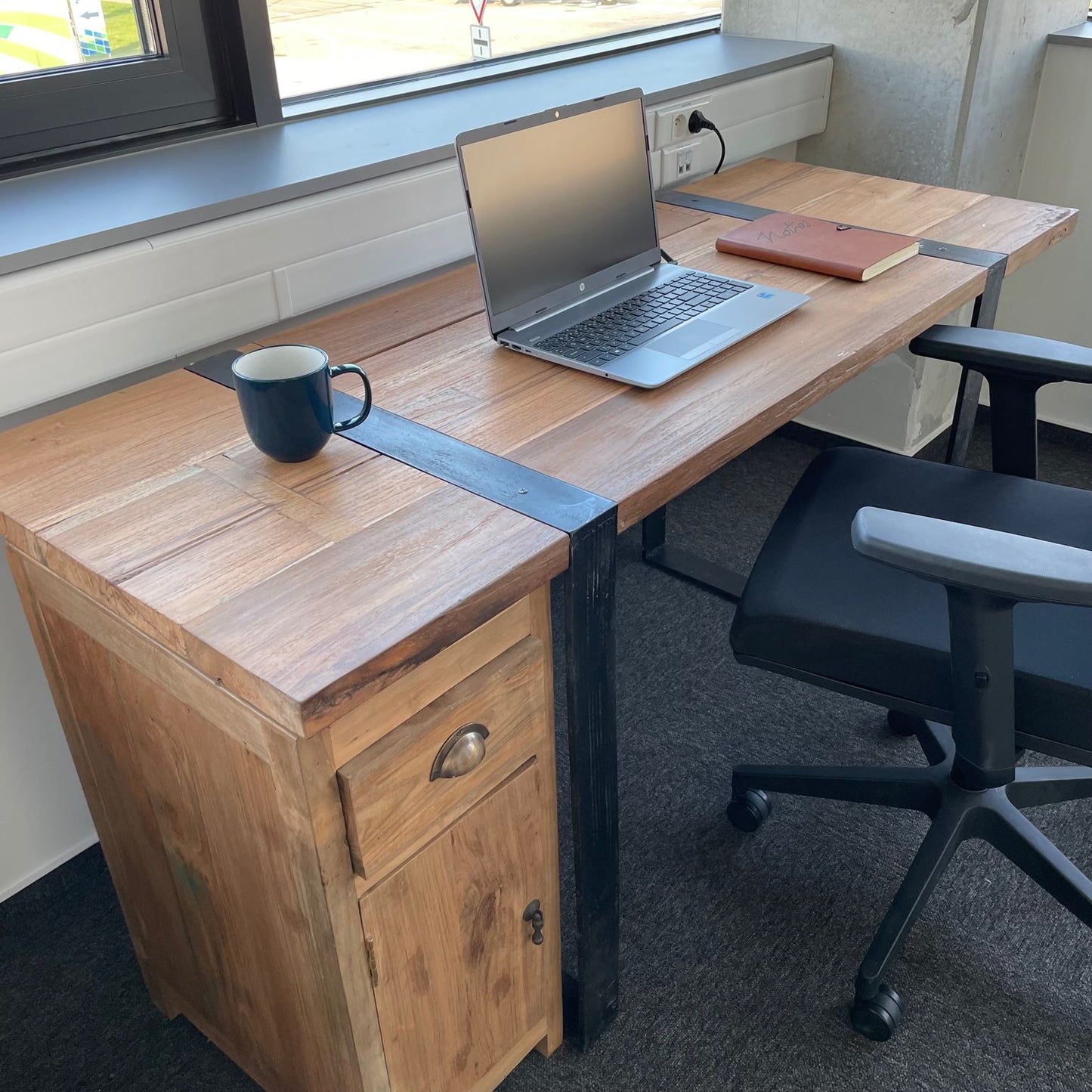 Schreibtisch 160 x 60 x 75 cm (Schublade nicht enthalten)