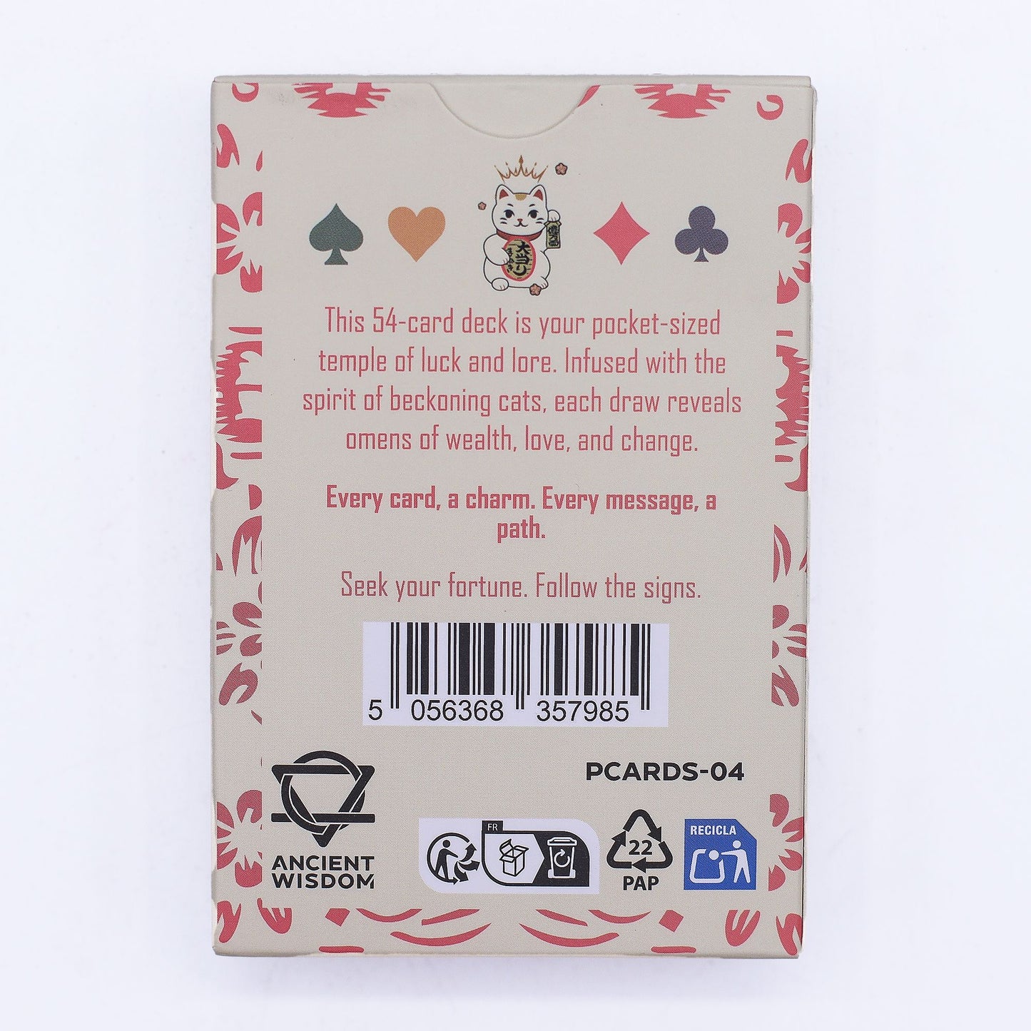 Glückskatzen-Spiel- und Orakelkarten – Maneki Neko Deck