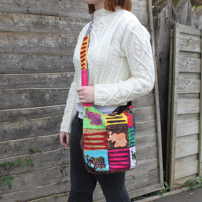 Bolso Étnico Hippie Chocolate Elefante