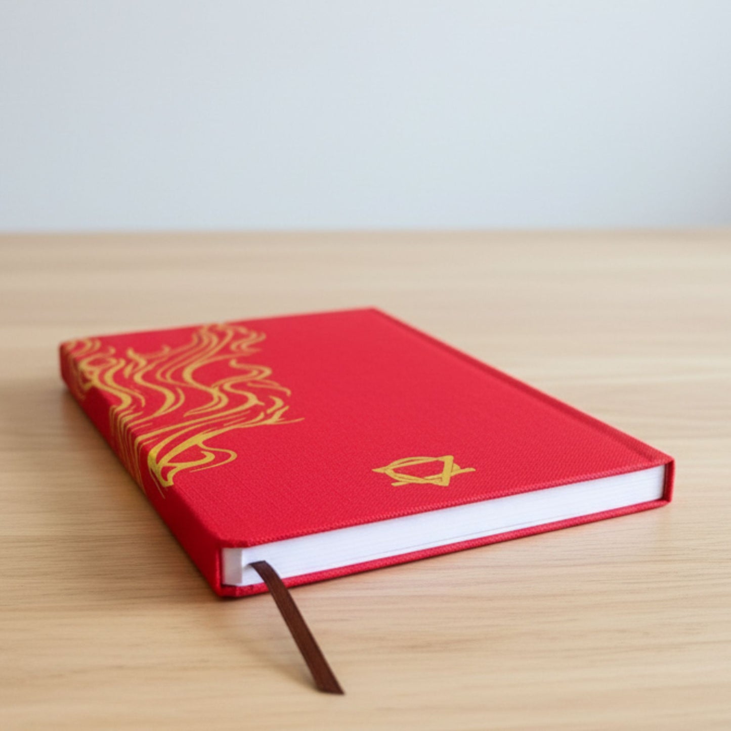 Carnet de bien-être rouge - 120 pages - Mandala doré et lotus