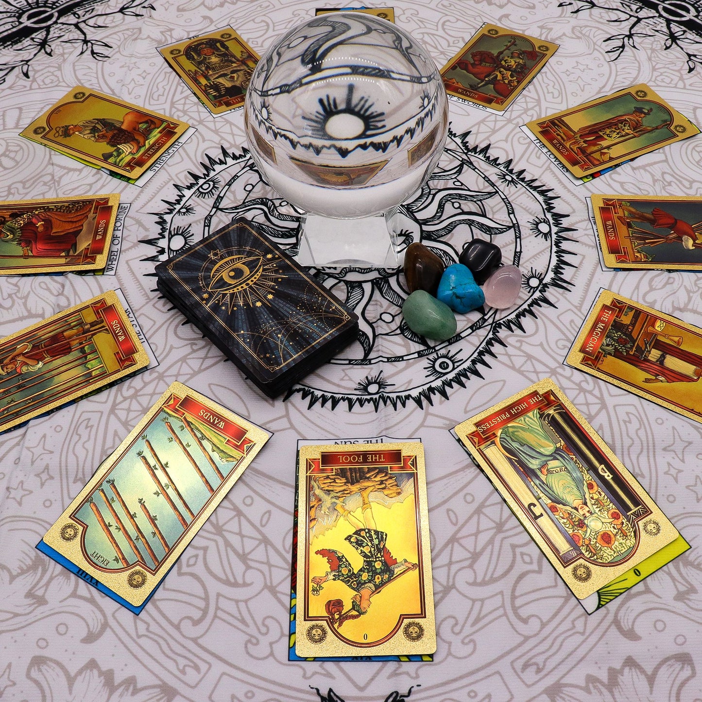 Tissu de lecture de tarot - Arbre de vie
