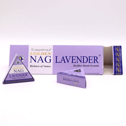 Cônes d'encens Jumbo Gold Nag - Lavande à reflux 42 g
