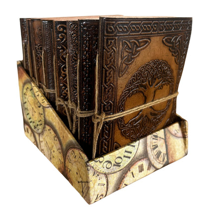 Carnets en cuir de style ésotérique assortis (6 x 4,5 pouces) - Vitrine
