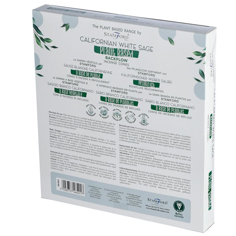 Cônes d'encens à reflux aux herbes - Sauge blanche de Californie