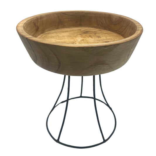 Erhöhte Teakholzschale 20 cm