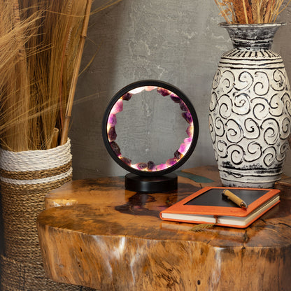 Lámpara Halo de Piedras Preciosas - Espíritu Zen - Amatista