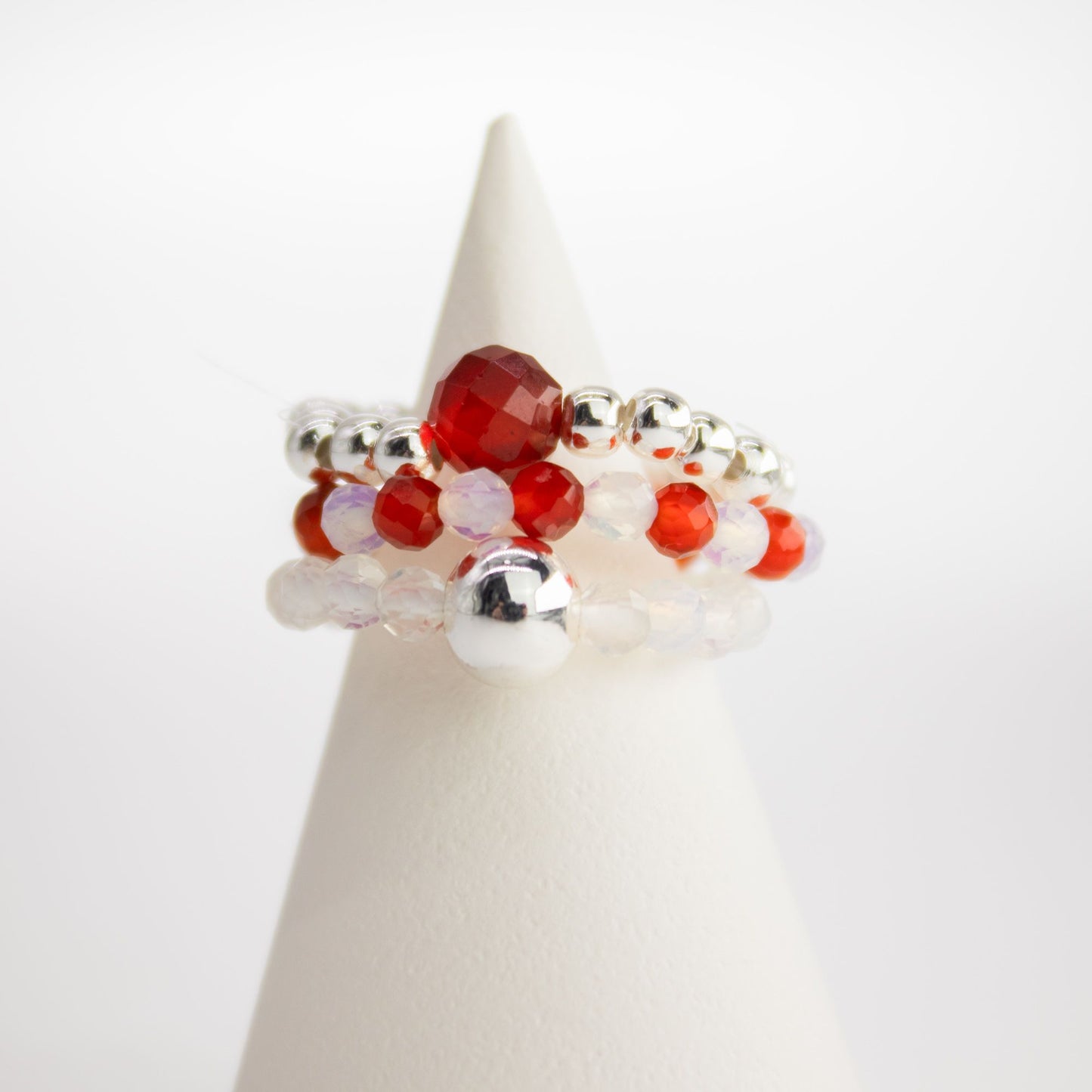 Set Nymphen-Edelsteinringe – Blutmond