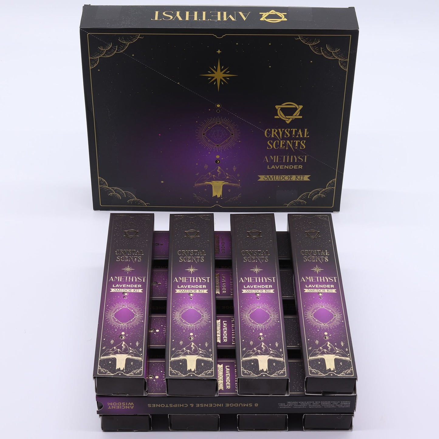 Encens à brûler parfumé à l'améthyste et à la lavande