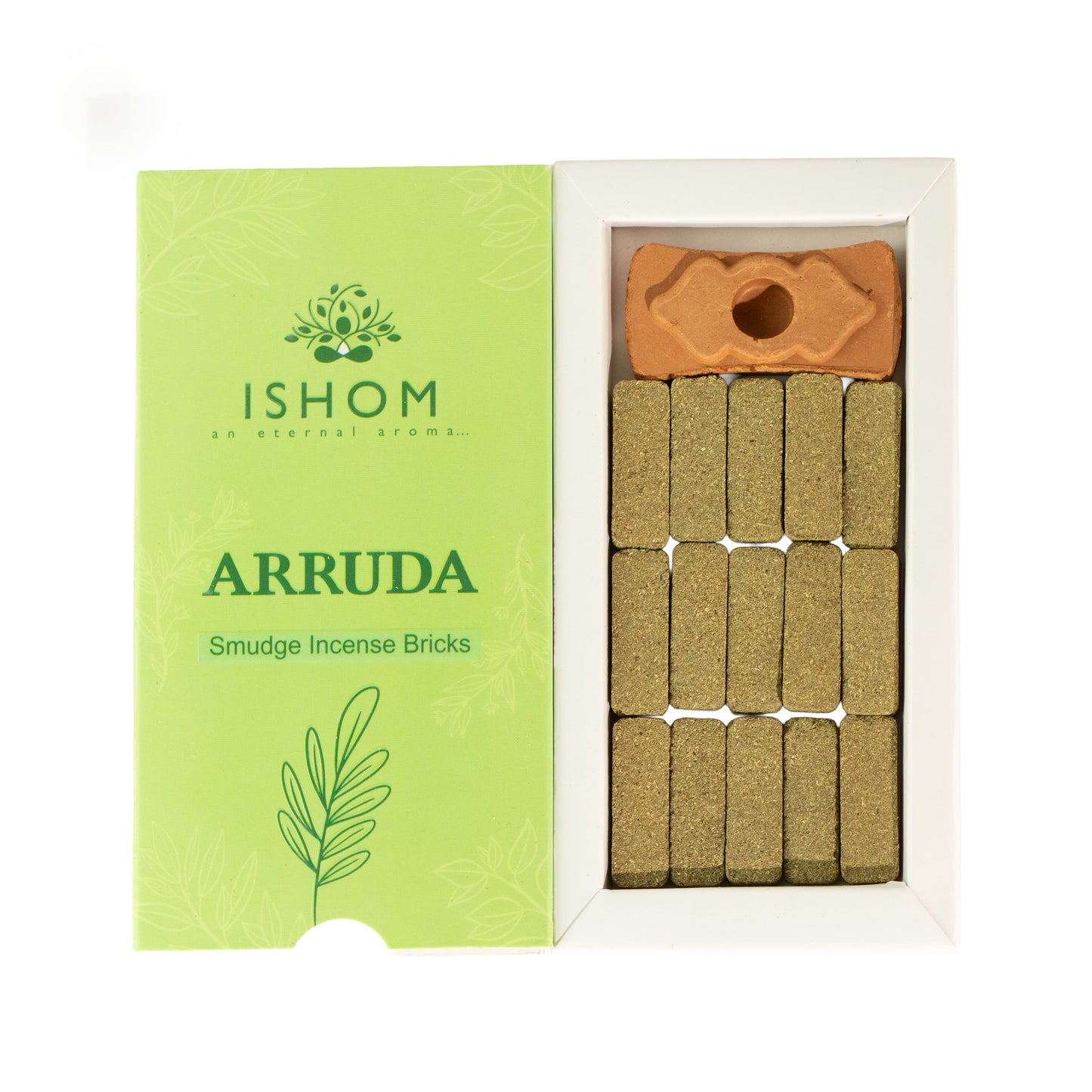 Paquete de 15 Bloques Naturales de Incienso Smudge y Quemador - Arruda