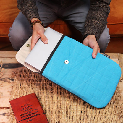 Housse rembourrée pour ordinateur portable - Turquoise formidable - 14 oz