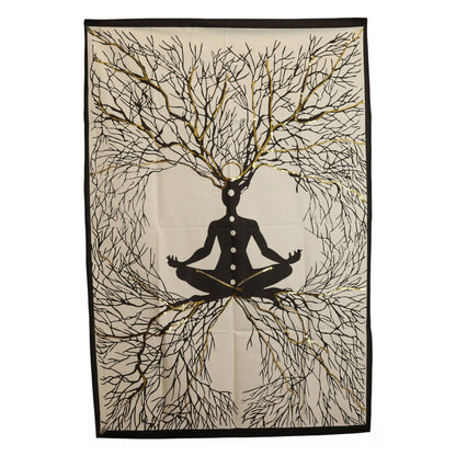 Arte de pared de algodón (70x110cm) - Conexión Tierra-Chakra