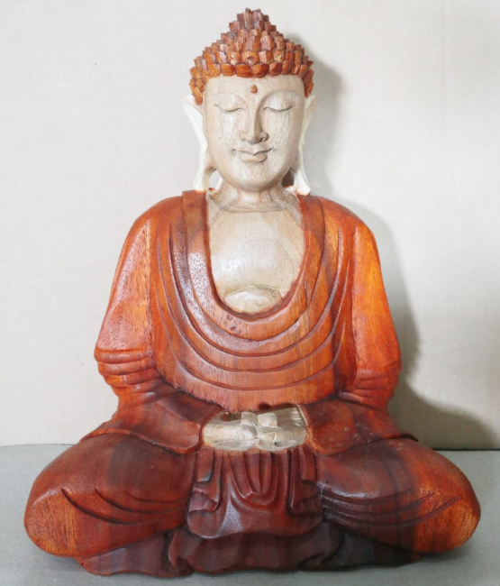 Handgeschnitzte Buddha-Statue – 30 cm, zweifellos