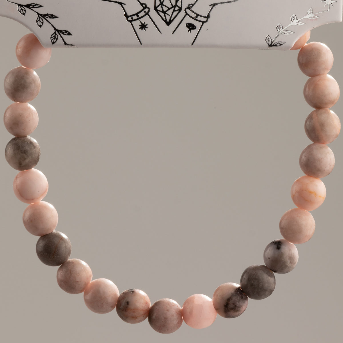 Pulsera de Poder Pequeña (17 cm x 6 mm) - jaspe rosa