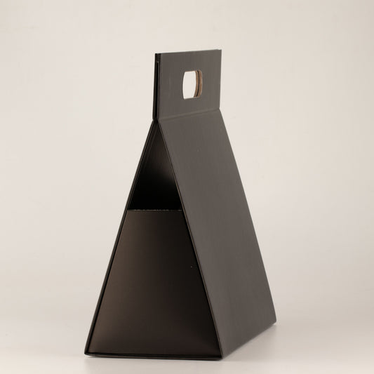 Caja de regalo plana - Caja de mano grande (28x12.5x26cm) - Negro