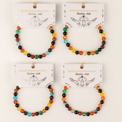 Pulsera de Poder Pequeña (17 cm x 6 mm) - Jade arcoíris