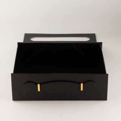 Caja de regalo plegable - cesta mediana  (24x18.2x8cm) - Negro