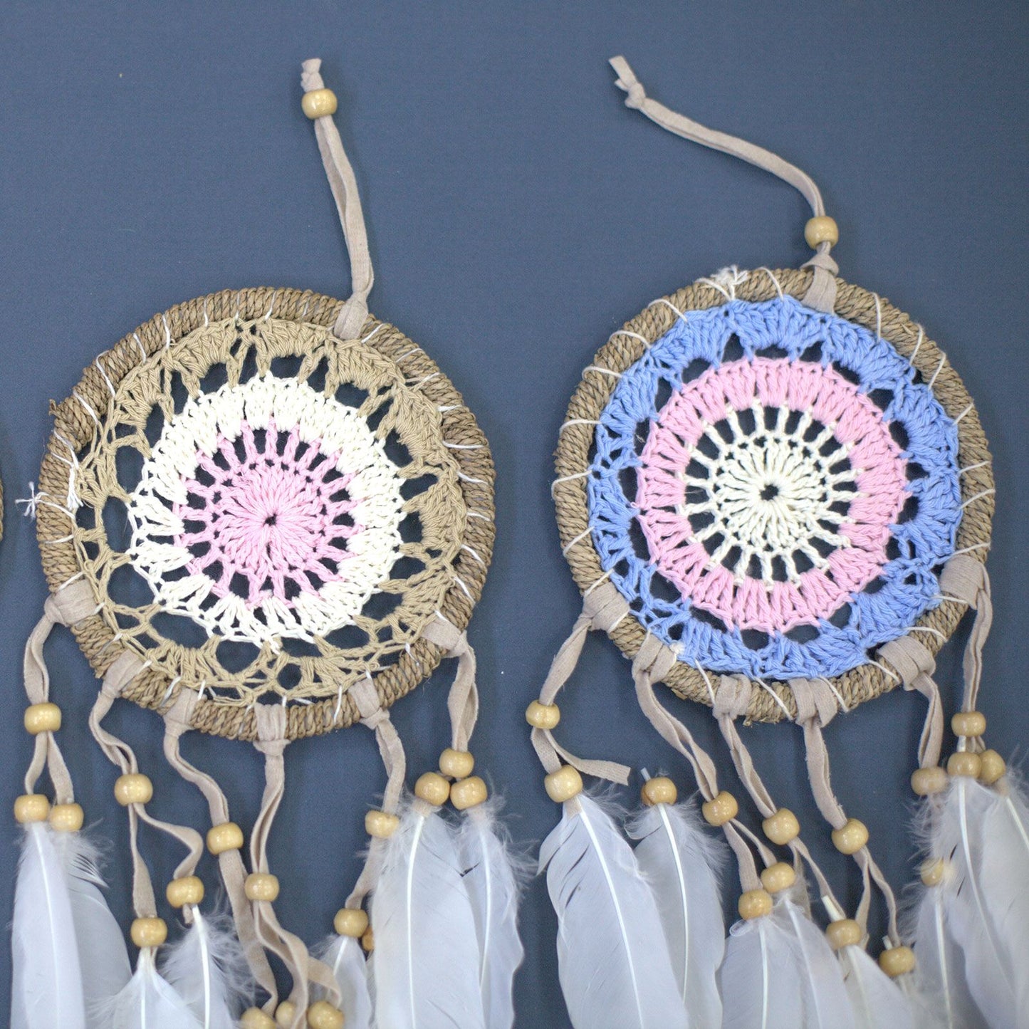 Traumfänger-Makramee Pink 12cm (verschiedene Farben)