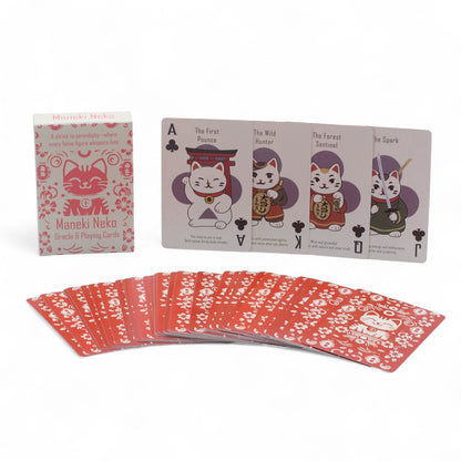 Glückskatzen-Spiel- und Orakelkarten – Maneki Neko Deck