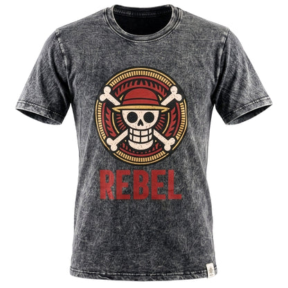 Nomad Sari Camiseta de algodón lavado a piedra - Rebel - gris carbón - XL