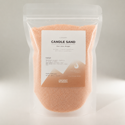 Arena para velas perfumadas - topo naranja - cobalto - 300 g