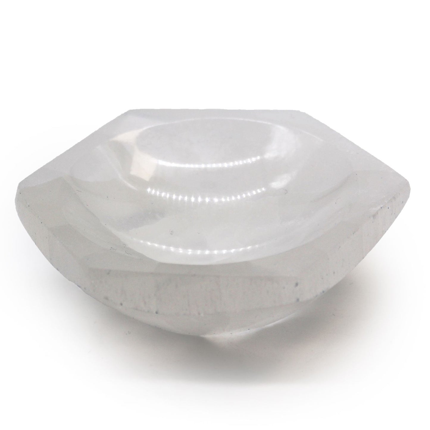 Cuenco hexagonal de selenita - 10cm