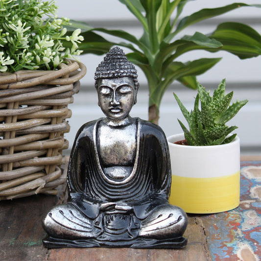 Buddha Grau und Schwarz - Mittel