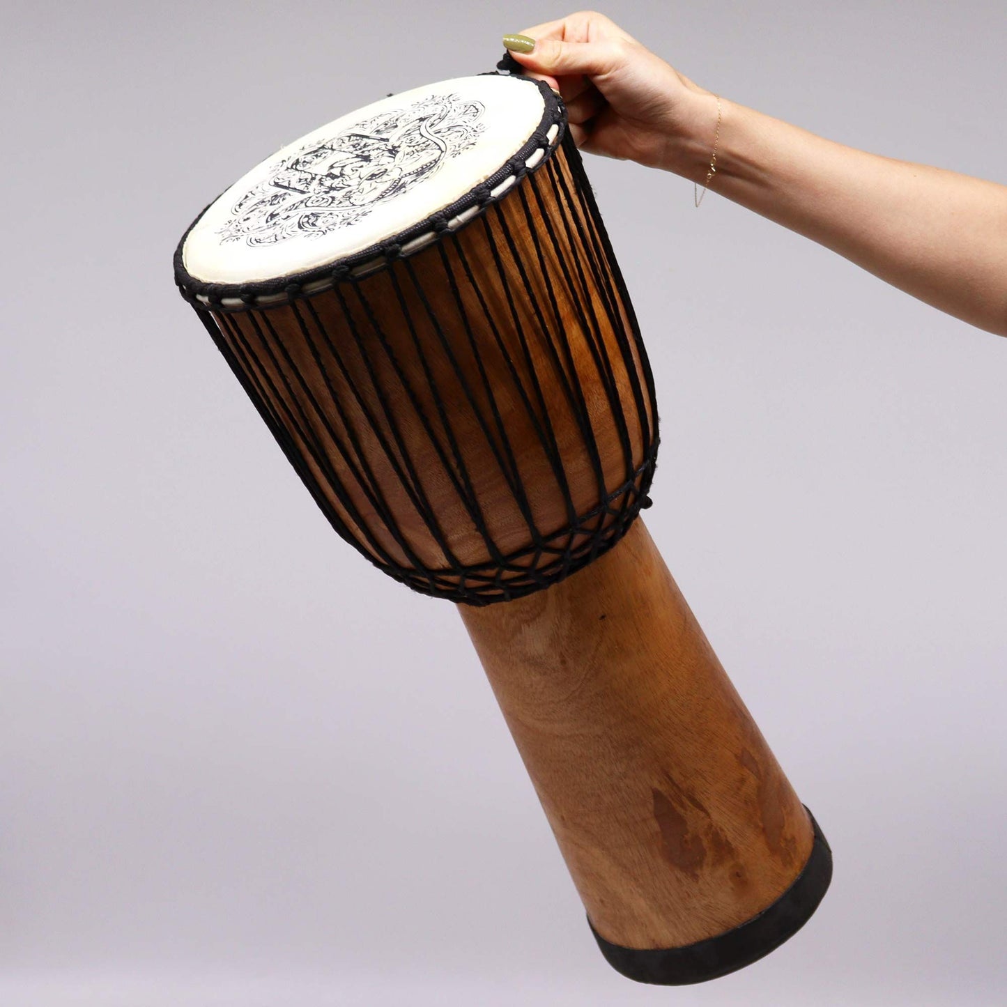 Djembé fait main avec table large - 50 cm