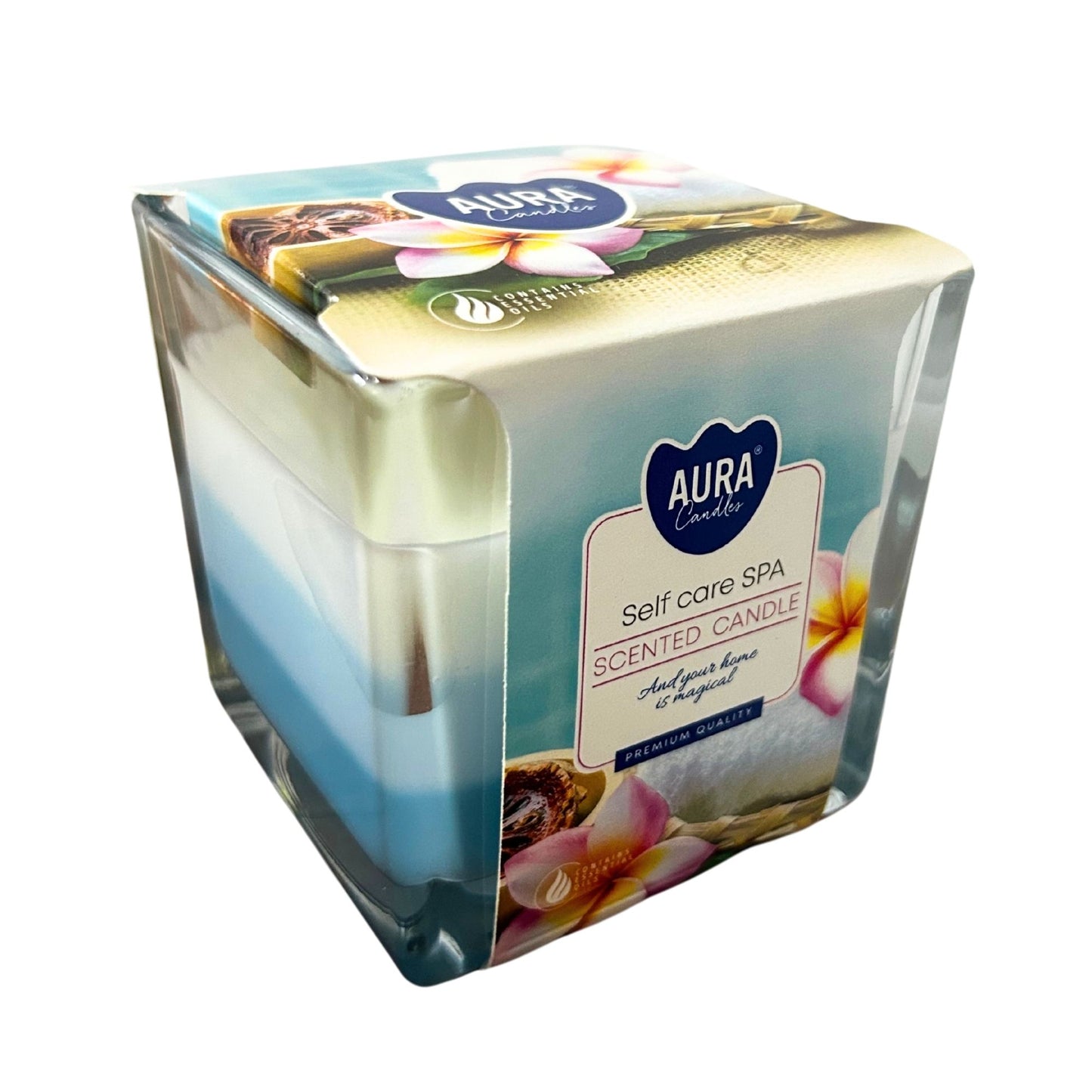 Bougie en pot arc-en-ciel - Spa de soins personnels